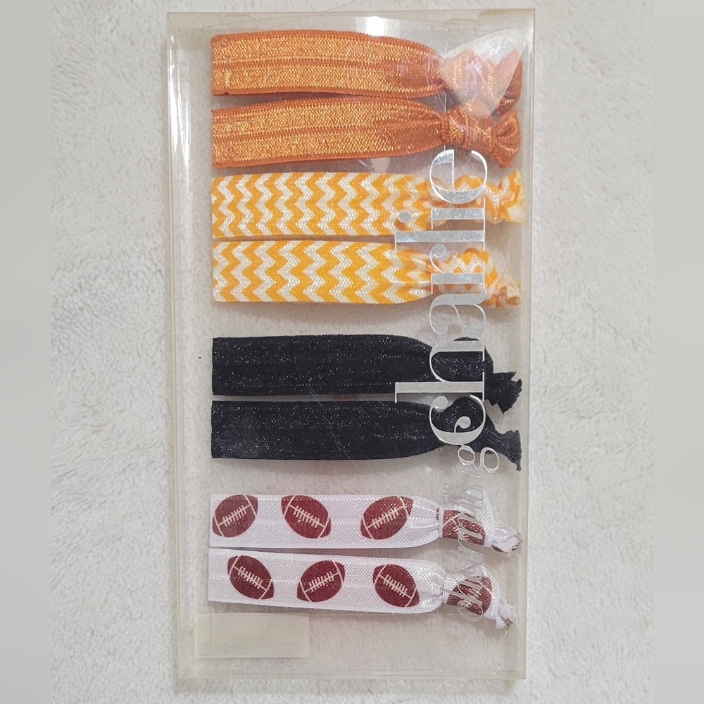 NEW Charming Charlie Football Ribbon-style Hair Ties